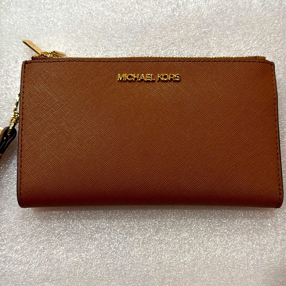 Michael Kors Jet Set Travel Double Zip Wristlet New